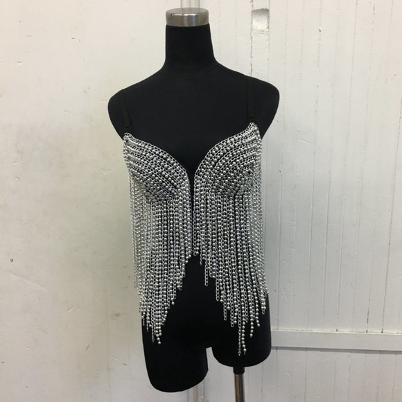 Beautiful chain black bra - Picture 2 of 4